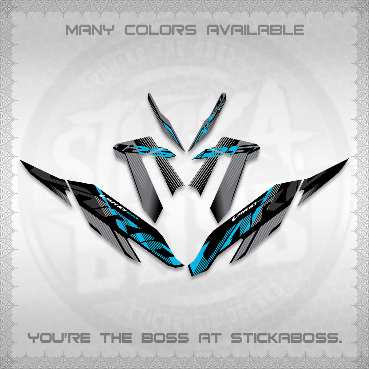 CLICK 125 V4 MALAYSIAN VARIO DECALS (2020 DESIGN) STICKER DECALS By STICKABOSS