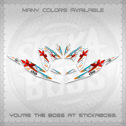CLICK 125 V4 FOR WHITE DECALS (2026 ARAI STAR RACING DESIGN) STICKER DECALS By STICKABOSS