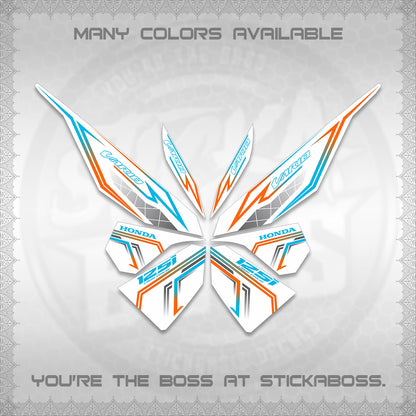 CLICK V1 VARIO DECALS FOR WHITE (2 TONE STRIPES 2026) STICKER DECALS By STICKABOSS