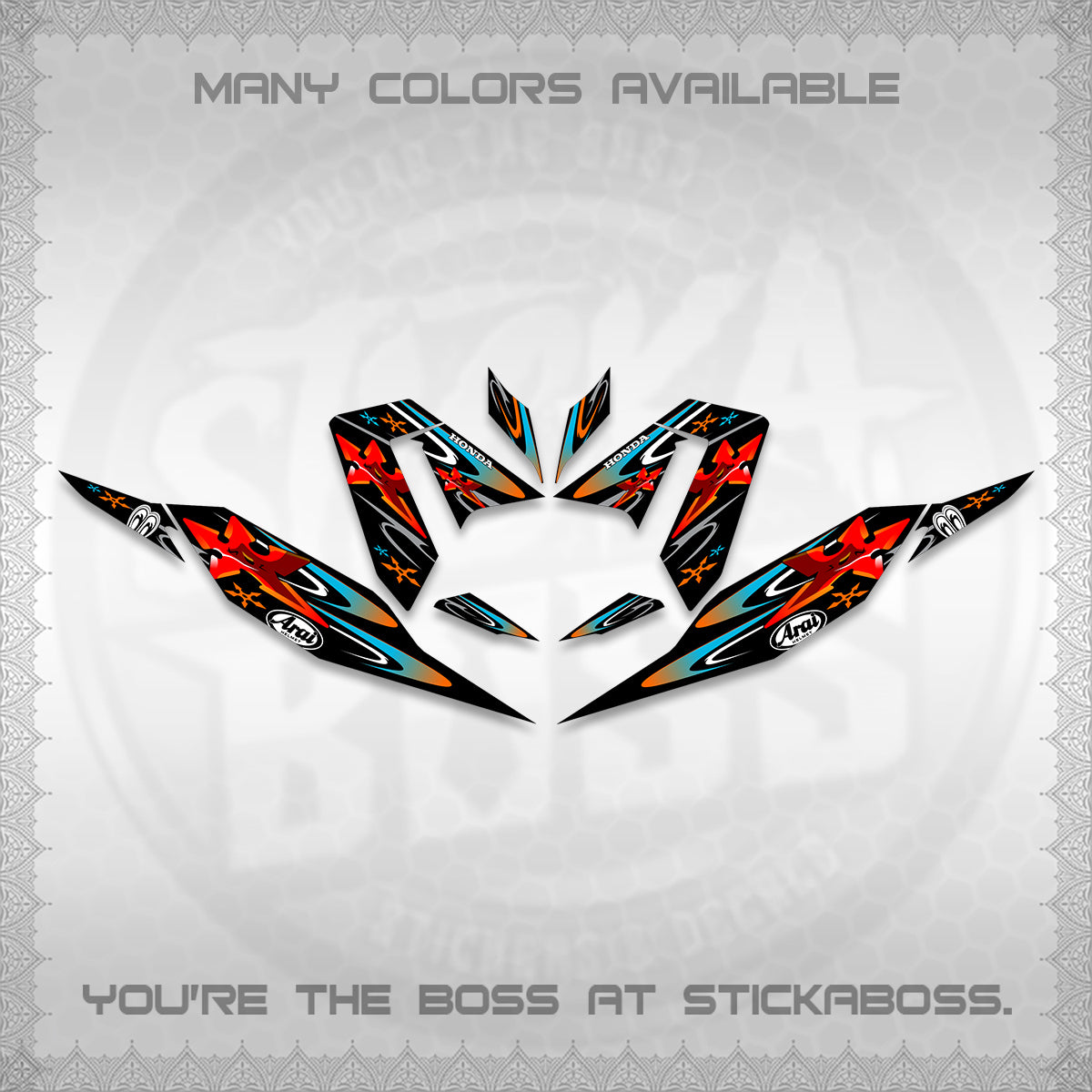 CLICK 125 V4 DECALS (2026 ARAI STAR RACING DESIGN) STICKER DECALS By STICKABOSS