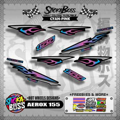 AEROX 155 DECALS ( HOT WHEELS DESIGNS )【WITH FREEBIES】