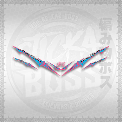 STICKER DECALS for MIO SPORT / MIO 1 (MSPSHEDCL) By STICKABOSS (SOFIE LAMINATED WATERPROOF)