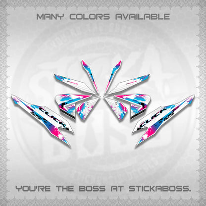 CLICK V2 MALAY FOR WHITE DECALS (HITAM STRIPING 03 MOTIF)STICKER DECALS By STICKABOSS