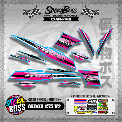 AEROX 155 V2 DECALS ( STAR SPECIAL EDITION )【WITH FREEBIES】