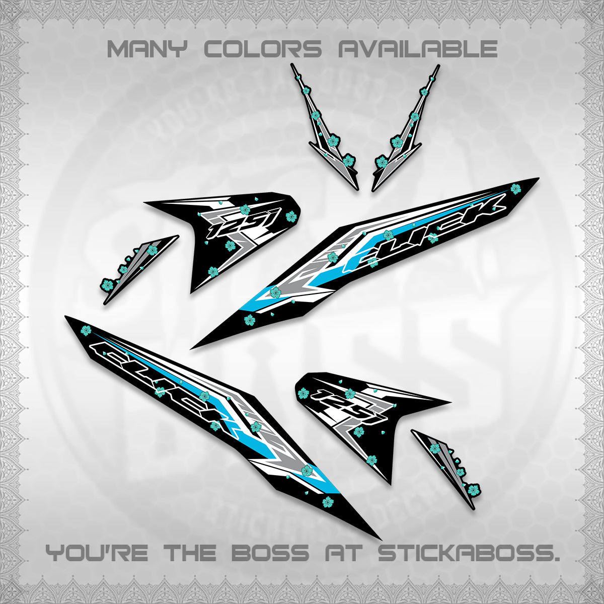 CLICK V2 VARIO DECALS (MOTIF POLET SAKURA DESIGN)STICKER DECALS By STICKABOSS