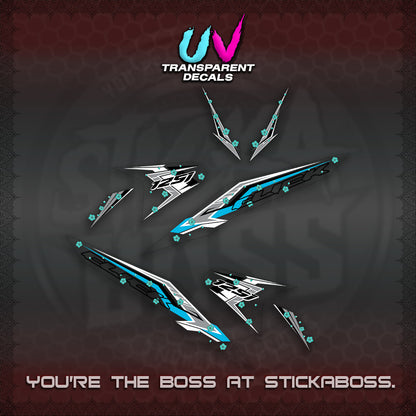 CLICK V2 UV TRANSPARENT VARIO DECALS (MOTIF POLET SAKURA DESIGN)STICKER DECALS By STICKABOSS