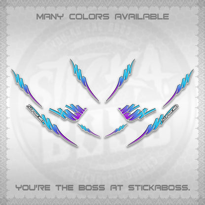 AEROX V2 FOR WHITE STRIPING DECALS (2 TONE PUTRA VIRDIAN)STICKER DECALS BY STICKABOSS