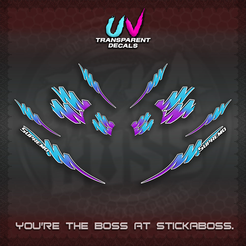 ADV 160 UV TRANSPARENT STRIPING(2 TONE PUTREA VIRDIAN) STICKER DECALS By STICKABOSS