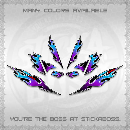 CLICK 125 V4 VARIO DECALS (2026 MOTIF FLAME 2 TONE)STICKER DECALS By STICKABOSS