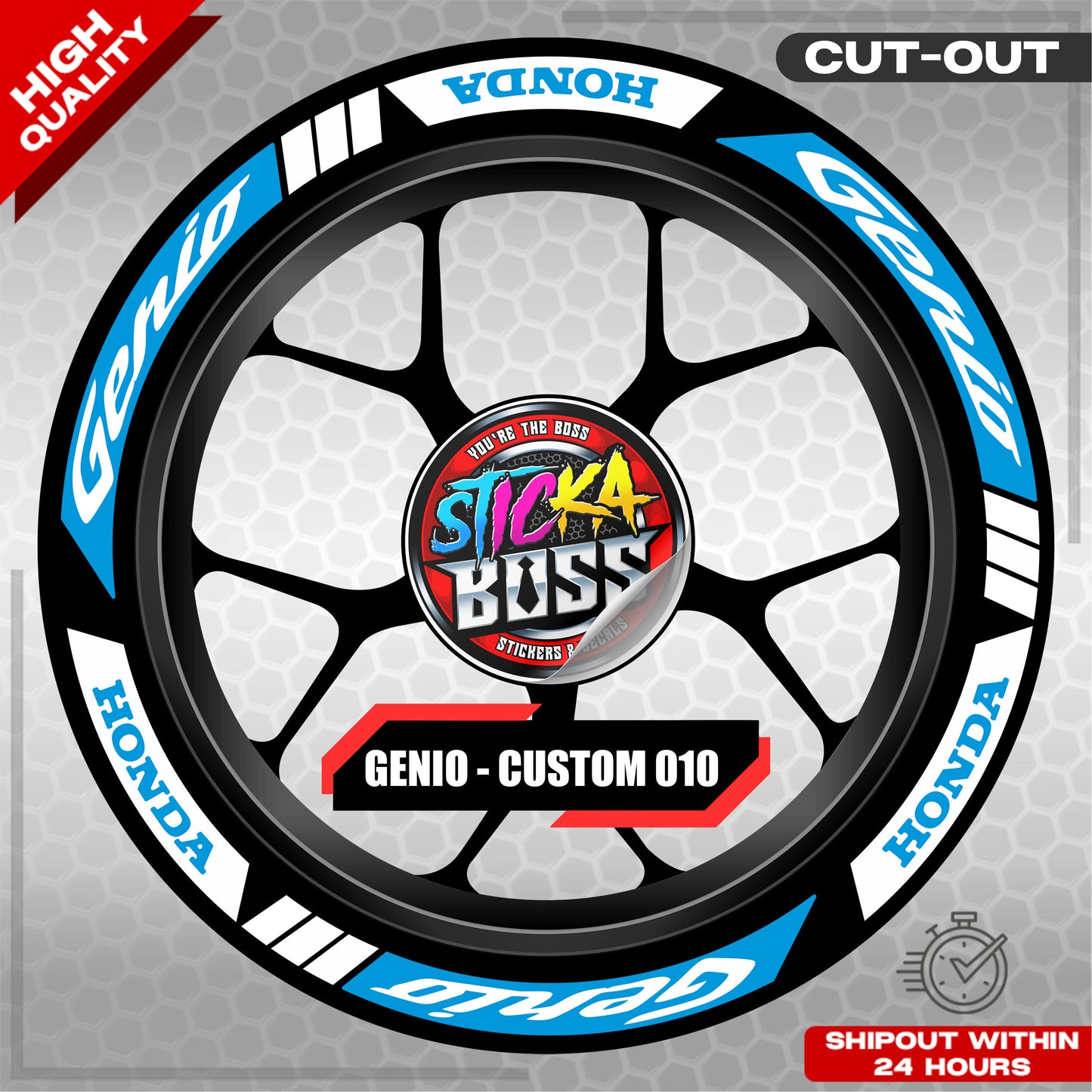 GENIO MAG STICKER SET ( 2 MAGS ) - CUSTOM 010 | VINYL WATERPROOF CUT-OUT DECALS
