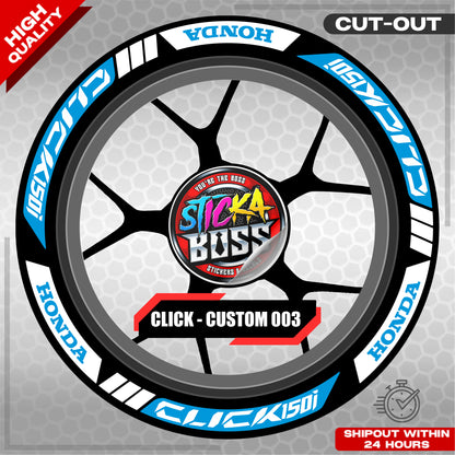 CLICK 150 MAGS STICKER SET  ( 2 MAGS ) - CUSTOM 003 | VINYL WATERPROOF CUT-OUT DECALS