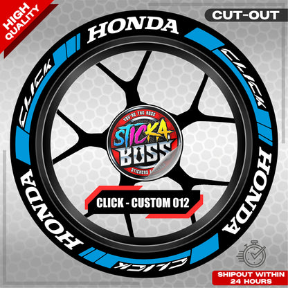 CLICK 125 / 150 / 160 MAG STICKER SET  ( 2 MAGS ) - CUSTOM 012 | VINYL WATERPROOF CUT-OUT DECALS