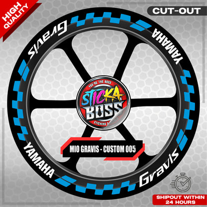 MIO GRAVIS MAG STICKER SET ( 2 MAGS ) - CUSTOM 005 | VINYL WATERPROOF CUT-OUT DECALS