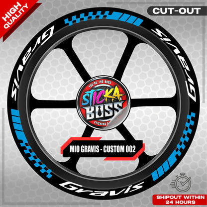 MIO GRAVIS MAG STICKER SET ( 2 MAGS ) - CUSTOM 002 | VINYL WATERPROOF CUT-OUT DECALS