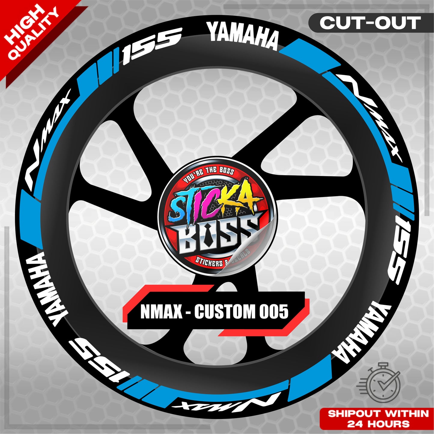 NMAX 155 MAG STICKER SET ( 2 MAGS ) - CUSTOM 005 | VINYL WATERPROOF CUT-OUT DECALS