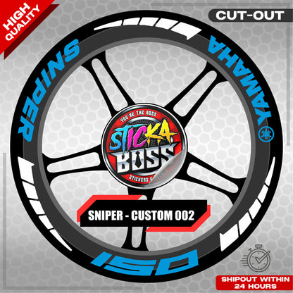 SNIPER 150 / 155 MAGS STICKER SET  ( 2 MAGS ) -  CUSTOM 002 | VINYL WATERPROOF CUT-OUT DECALS