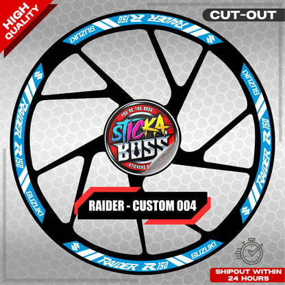 RAIDER R150 MAG STICKER SET ( 2 MAGS ) - CUSTOM 004 | VINYL WATERPROOF CUT-OUT DECALS