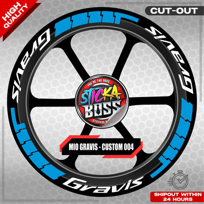 MIO GRAVIS MAG STICKER SET ( 2 MAGS ) - CUSTOM 004 | VINYL WATERPROOF CUT-OUT DECALS