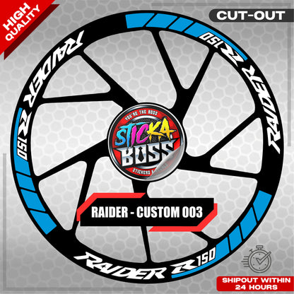 RAIDER R150 MAG STICKER SET ( 2 MAGS ) - CUSTOM 003 | VINYL WATERPROOF CUT-OUT DECALS