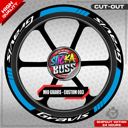 MIO GRAVIS MAG STICKER SET ( 2 MAGS ) - CUSTOM 003 | VINYL WATERPROOF CUT-OUT DECALS