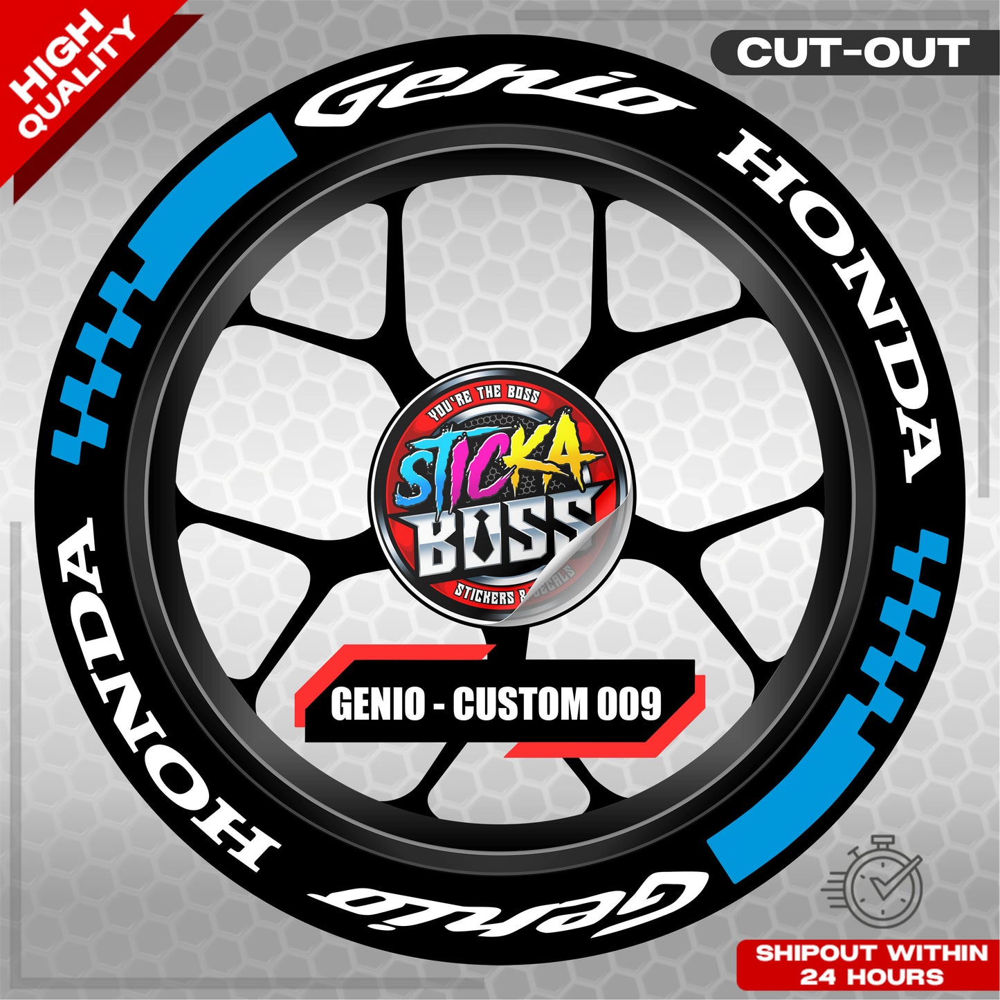 GENIO MAG STICKER SET ( 2 MAGS ) - CUSTOM 009 | VINYL WATERPROOF CUT-OUT DECALS