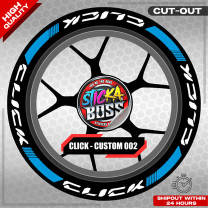 CLICK 125 / 150 / 160 MAGS STICKER SET  ( 2 MAGS ) - CUSTOM 002 | VINYL WATERPROOF CUT-OUT DECALS