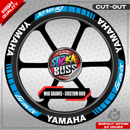 MIO GRAVIS MAG STICKER SET ( 2 MAGS ) - CUSTOM 009 | VINYL WATERPROOF CUT-OUT DECALS