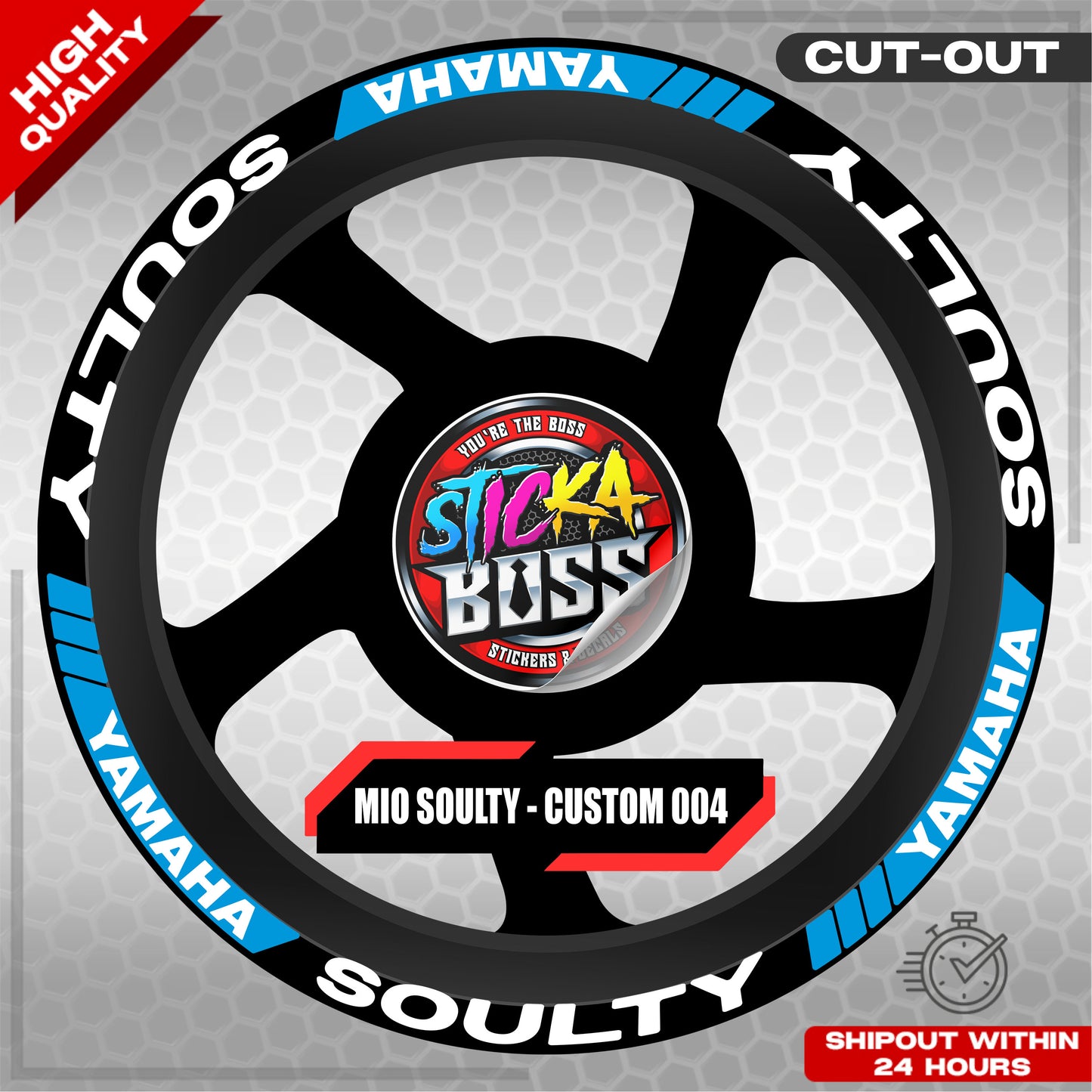 MIO SOULTY MAG STICKER SET ( 2 MAGS ) - CUSTOM 004 | VINYL WATERPROOF CUT-OUT DECALS