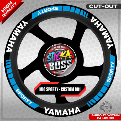 MIO SPORTY MAG STICKER SET ( 2 MAGS ) - CUSTOM 001 | VINYL WATERPROOF CUT-OUT DECALS