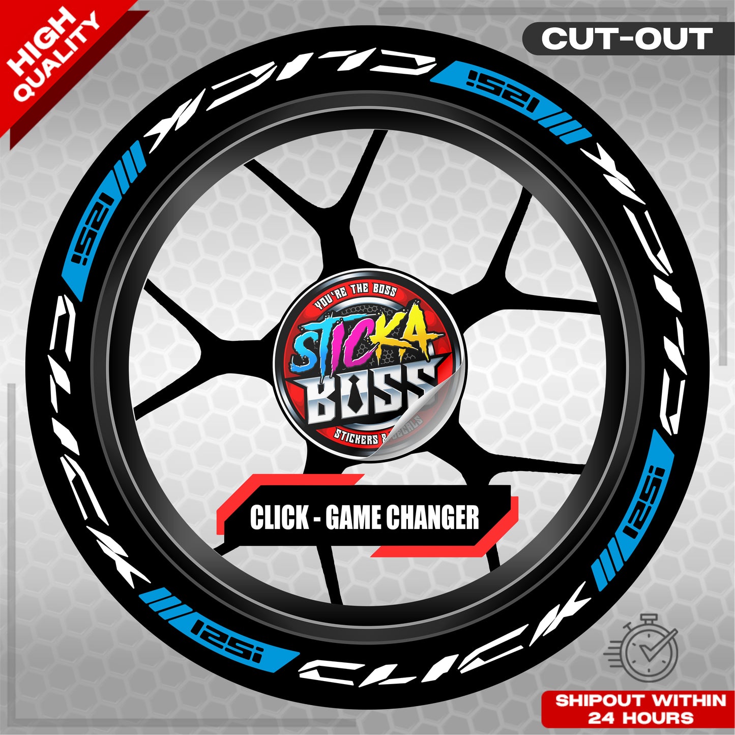 CLICK 125 MAG STICKER SET  ( 2 MAGS ) - GAME CHANGER | VINYL WATERPROOF CUT-OUT DECALS