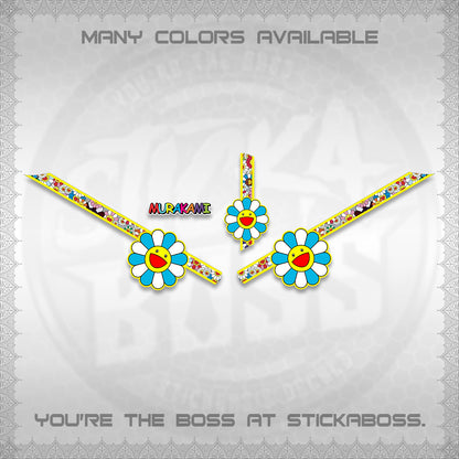 GIORNO 125 DECALS (MURAKAMI FLOWER DESIGN) STICKER DECALS BY STICKABOSS