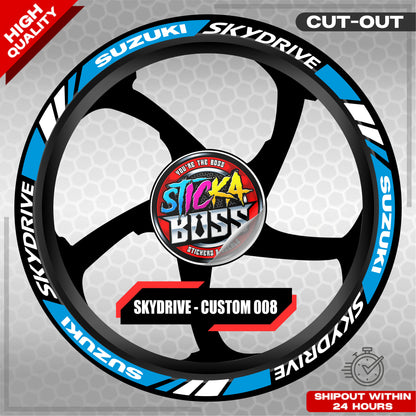 SKYDRIVE MAG STICKER SET ( 2 MAGS ) - CUSTOM 008 | VINYL WATERPROOF CUT-OUT DECALS