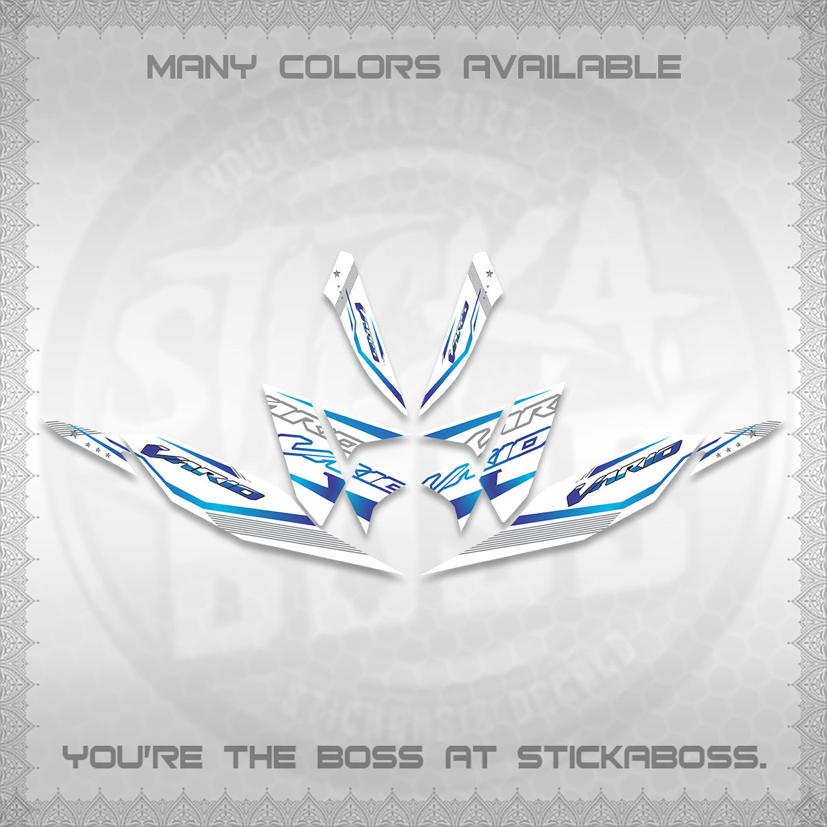 CLICK 125 V4 VARIO DECALS (2026 WHITE EDITION DESIGN) STICKER KITS By STICKABOSS