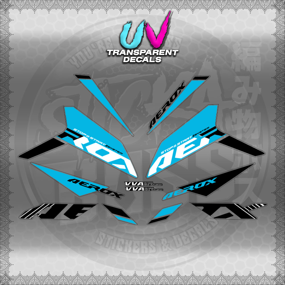 【PREMIUM UV PRINT】TRANSPARENT AEROX V3 ALPHA TURBO INDO (AV3SODE25)【WITH FREEBIES】
