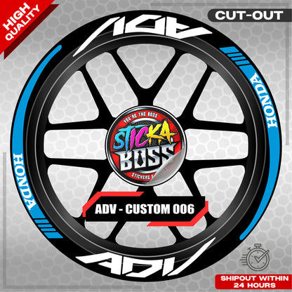 ADV 150 / 160 MAG STICKER SET ( 2 MAGS ) - CUSTOM 006 | VINYL WATERPROOF CUT-OUT DECALS
