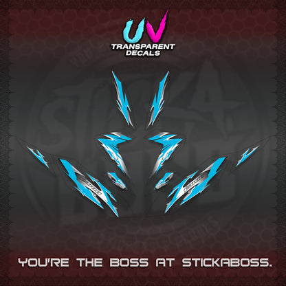 CLICK 125 V4 VARIO UV TRANSPARENT DECALS (2026 MODERN TRIBAL DESIGN) STICKER KITS By STICKABOSS