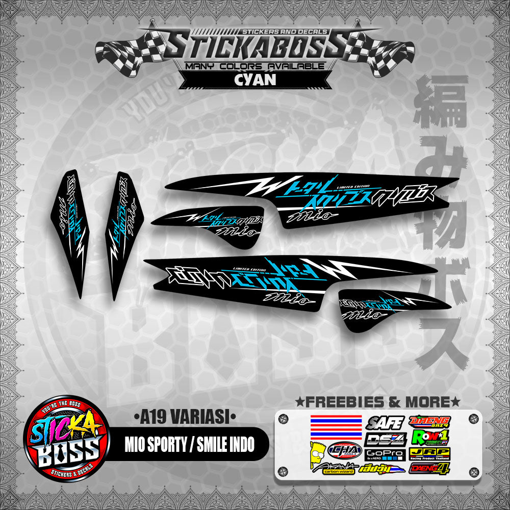 MIO SPORTY / SMILE INDO STICKER DECALS ( A19 VARIASI )【WITH FREEBIES】