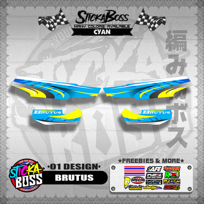 KAWASAKI BRUTUS STOCK DECALS ( 01 DESIGN )【WITH FREEBIES】