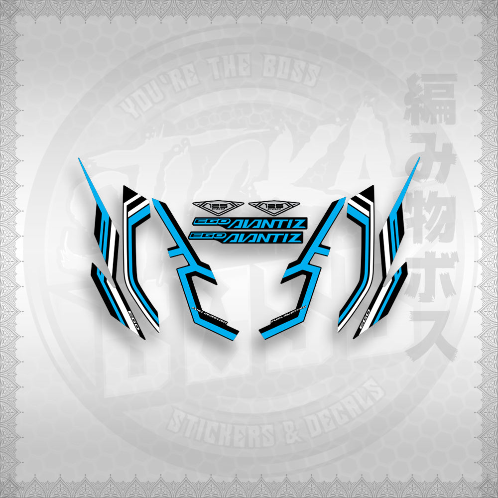 STICKER DECALS for MIO SOUL i125 (MSIEGAVCUDE17) By STICKABOSS (SOFIE LAMINATED WATERPROOF)