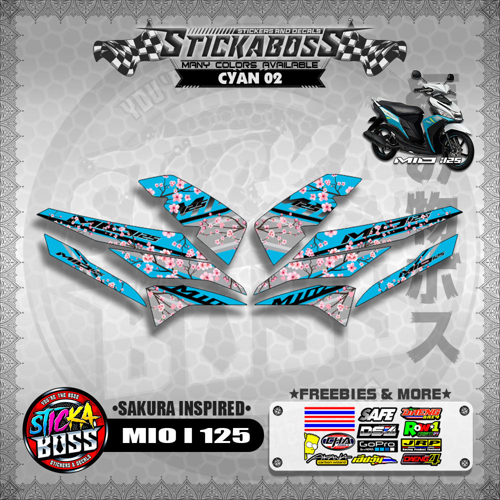 MIO I 125 STICKER DECALS ( SAKURA INSPIRED )【WITH FREEBIES】