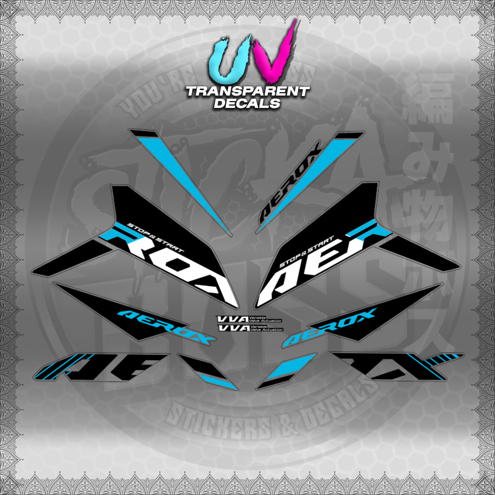 【PREMIUM UV PRINT】TRANSPARENT AEROX V3 ALPHA TURBO INDO (AV3SODE25)【WITH FREEBIES】