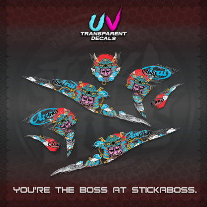 BEAT FI INDO UV TRANSPARENT DECALS (2026 NEW SAMURAI MOTIF) STICKER KITS BY STICKABOSS
