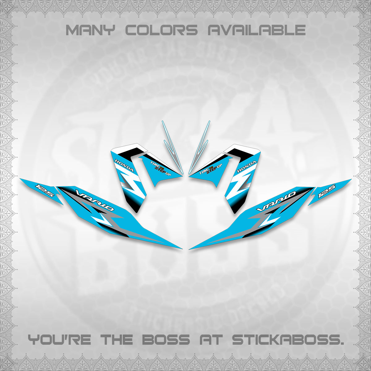 CLICK 125 V4 VARIO DECALS (2026 VR0006 DESIGN) STICKER KITS BY STICKABOSS