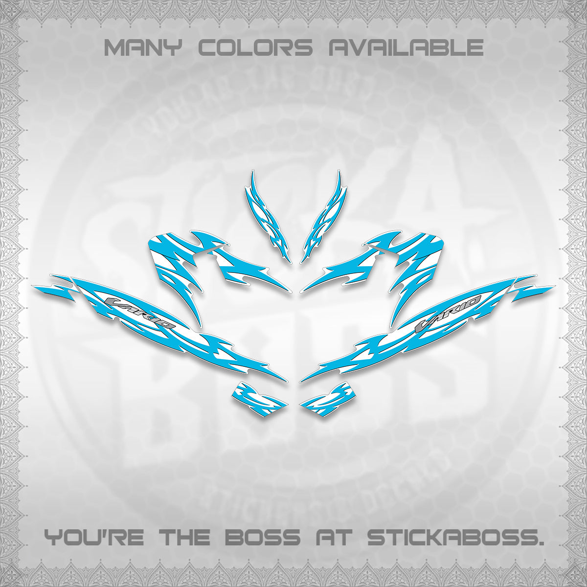CLICK 125 V4 INDO VARIO FOR WHITE DECALS (2026 NUSANTARA STRIPING) STICKER DECALS By STICKABOSS