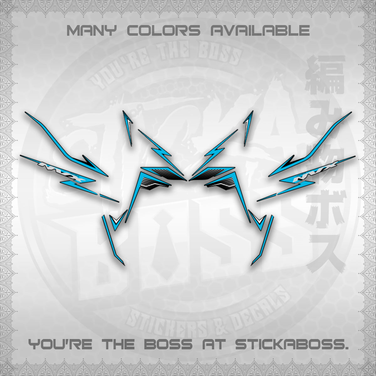 AEROX V3 NVX MALAY DECALS (HIBISCUS MOTIF) STICKER DECALS By STICKABOSS