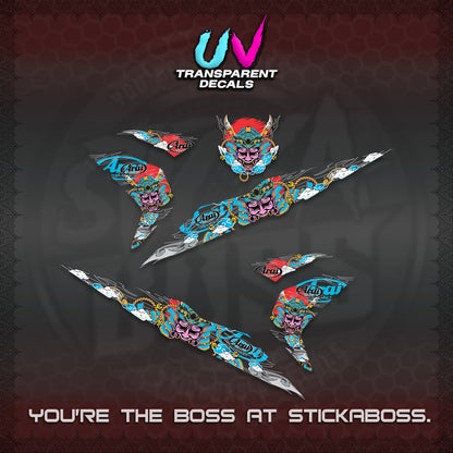 BEAT FI V2 INDO UV TRANSPARENT DECALS (2026 NEW SAMURAI MOTIF) STICKER KITS BY STICKABOSS
