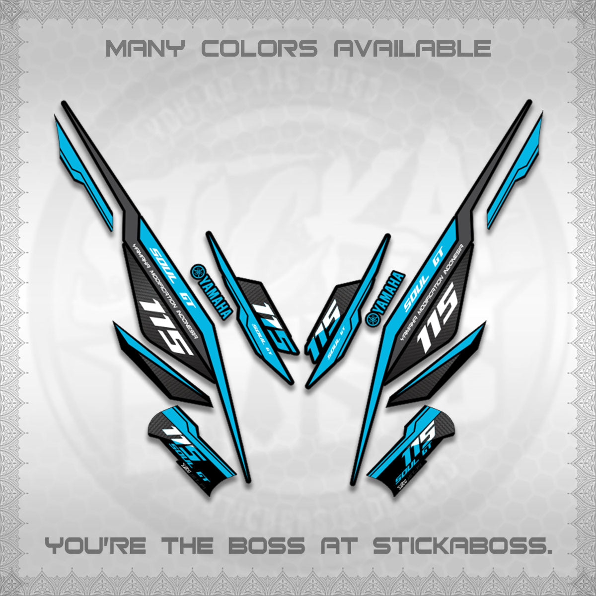 MIO SOUL I 115 GT INDO DECALS (0002 DESIGN)STICKER DECALS By STICKABOSS