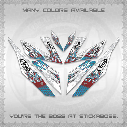 RAIDER 150 Fi FOR WHITE SATRIA DECALS(ARAI API NEW TERBARU VIRAL ELEGAN)STICKER DECALS By STICKABOSS