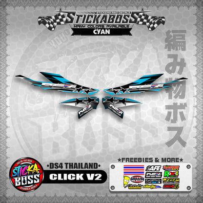 CLICK V2 STICKER DECALS ( DS4 THAILAND )【WITH FREEBIES】