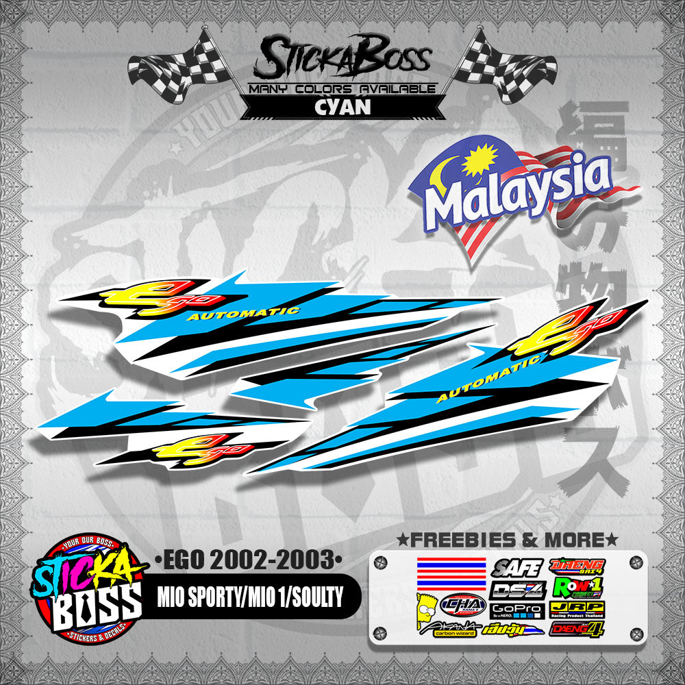 MIO SPORTY / MIO 1 / SOULTY DECALS ( EGO 2002-2003 )【WITH FREEBIES】